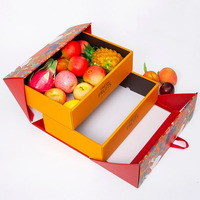 Fruitgeschenkverpakking, lege doos, universele dubbelwandige, in elkaar grijpende Chinese stijl handzame geschenkdoos