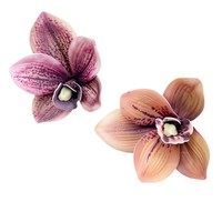 Fleurs artificielles, têtes d'orchidées imprimées en 3D en EVA pour la décoration de mariage