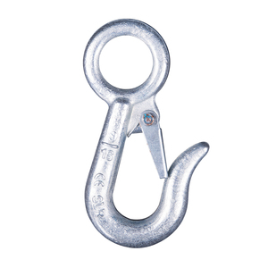合金鋼スリングフック工業用クレーン亜鉛材料ロックされた赤回転ひょうたん付き - Product Image 1