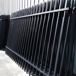 Cổng thép mạ kẽm sắt rèn An Ninh 3D Nhà không thấm nước vườn kim loại khung đen bảo vệ xây dựng hàng rào hình ống - Product Image 5