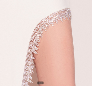 Strass lucido artiglio di cristallo con catena con frange per donna abito da sera abito da sposa accessori per la realizzazione di abbigliamento - Product Image 5