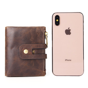 Andong Short <b>Wallet</b> Purse for <b>Men</b> Genuine Cow <b>Leather</b> Fashion Card Clip Holder <b>Wallets</b> - Product Image 3