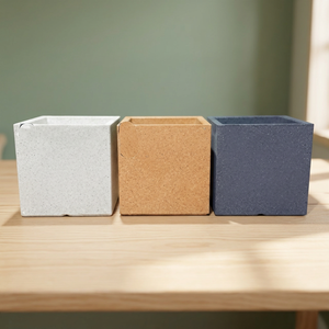 Pots à fleurs carrés en plastique minimalistes modernes - Durables, légers, gris, brun, marine, pour l'intérieur et l'extérieur, maison et jardin - Product Image 2