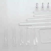 Cheminées en tube acrylique modernes, bougeoirs en cristal à longue tige, centres de table de mariage pour les occasions de Noël