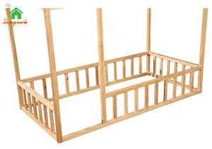 Twin Montessori Boden Plattform Bett Etagen bett Schutz Kinder betten <span class=keywords><strong>Junior</strong></span> Kinder Massivholz Kleinkind Krippe - Product Image 6