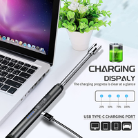 Briquet portable à arc coupe-vent rechargeable par USB en alliage d'aluminium écologique, idéal pour la cuisine, le camping, la cuisson et le barbecue
