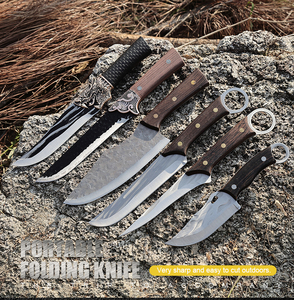 Dao bếp cán gỗ Hồng Nhĩ, dao chặt thịt, dao thái thịt nướng, dao lọc da, dao thẳng nấu ăn ngoài trời, bán buôn - Product Image 6