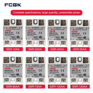 SSR-10AA FCGK 25AA 40AA 50AA 60AA 75AA 80AA 90AA 100AA 120AA Однофазное твердотельное реле, регулятор переменного тока Din-рейка - Product Image 4