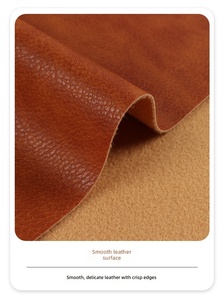 80 couleurs en stock ; Tissu en cuir style Crazy Horse résistant à l'abrasion ; Accessoires en cuir semi-PU à dos effiloché de 1,1 mm - Product Image 5