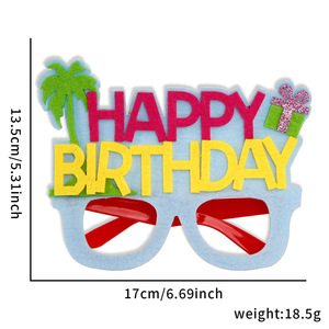 <span class=keywords><strong>Buon</strong></span> <span class=keywords><strong>compleanno</strong></span> scatta foto occhiali di scena per bambini festa simpatici occhiali di feltro di plastica felice cartone animato festa di <span class=keywords><strong>compleanno</strong></span> fornitore - Product Image 3
