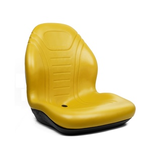 Asiento de vinilo con respaldo alto para cortacésped Tractor de jardín UTV o ATV Montaje universal amarillo para piezas de maquinaria agrícola - Product Image 3
