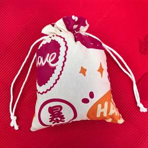 Sac Pochette en Coton avec Cordon de Serrage et Doublure en Velours, Source d'Usine, avec un Signe de Bonne Chance pour l'Emballage de Bijoux Cadeaux - Product Image 2