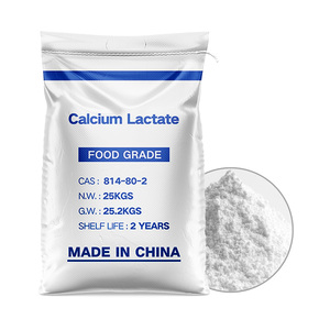 Lactate de calcium de qualité alimentaire CAS 814-80-2, haute pureté, poudre, 25 kg, additifs alimentaires, fortifiant au calcium pour aliments, C3H8CaO3, fabricant - Product Image 1