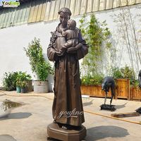 Église catholique ou maison chapelle St Antoine de Padoue Statue en bronze