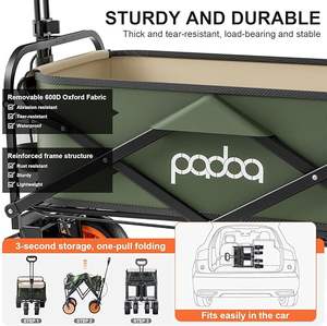 Ağır katlanabilir elektrikli plaj arabaları balıkçılık sepeti katlanır vagon ile ETC001 için fren alışveriş arabası vagon sepeti - Product Image 6