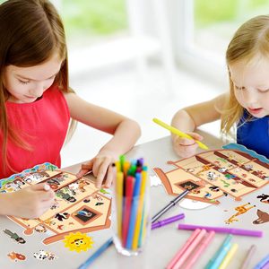 Noah's ARK thủ công cảnh Noah ARK trang trí sticker cho trẻ em chủ nhật hoạt động lớp học - Product Image 6