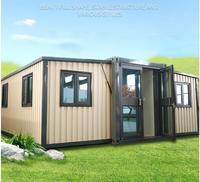 Maison conteneur préfabriquée mobile en acier haute résistance, 20 pieds, 40 pieds, extensible, design moderne, étanche et ignifuge