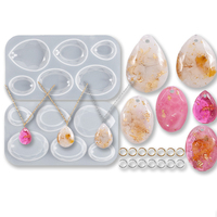 Moules de coulée de bijoux ovales, pendentif en forme de goutte, moule en Silicone pour bijoux de gemme, moule de coulée en Silicone pour résine époxy, bricolage, boucle d'oreille