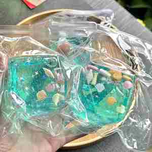 Seashells Glitter Stars Nice Ice Sensory <b>Squishy</b> Taba Squeeze Toy - Product Image 2