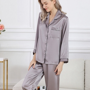 Benutzer definierte chinesische Fabrik Preis Pyjamas Zart gemacht lange Seide Nachthemden Seide Nachtwäsche Luxus - Product Image 2