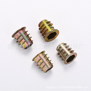 Insert fileté Aerli M8 en alliage de zinc, écrou à filetage interne et externe avec intercepteur, trapézoïdal hexagonal, couleur zinc - Product Image 4