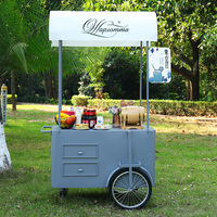 Camion de nourriture remorque de nourriture Mini carré Hamburgers Pizza BBQ remorque de restauration rapide crème glacée vélo vélo chariot à vendre