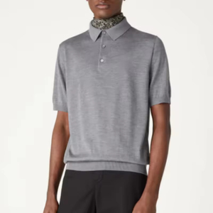 เสื้อยืดแคชเมียร์คอโปโลสำหรับผู้ชาย เสื้อถักนิตติ้งหรูหรา เสื้อโปโลแคชเมียร์ถักสำหรับผู้ชาย - Product Image 3