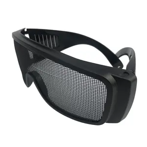 Açık avcılık çelik tel ağ örgü gözlük Airsoft çekim oyunu güvenlik gözlükleri