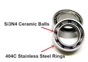 <span class=keywords><strong>ลูก</strong></span>ปืนไฮบริดเซรามิกสแตนเลส ABEC7 3x10x4 มม. ซีลยางสีส้ม สำหรับรอกตกปลา รุ่น S623-2RS พร้อมลูกปืน Si3N4 - Product Image 3