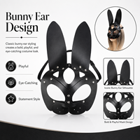 Masque d'Halloween en cuir en gros pour femmes, jouets sexuels SM, vente directe d'usine, bandeaux pour les yeux, masques de fête masquée, équipement fétichiste pour adultes