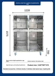 Daha iyi hasta bakımı için kolay kullanım ile Lekang tıbbi paslanmaz çelik kedi kafesi veteriner cerrahi alet - Product Image 3