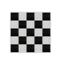 Plancher de danse en aluminium durable ignifuge noir et blanc à carreaux de 20 pieds sur 20 pieds pour les mariages, les compétitions et les événements YASHI YS-DF01