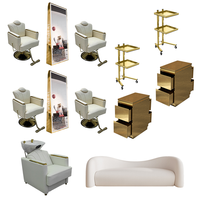 Grande Promotion Nouveaux Designs Lit de Lavage Moderne de Luxe Lumière Fauteuil Bac à Shampooing Prix de Gros Ensemble Mobilier de Salon