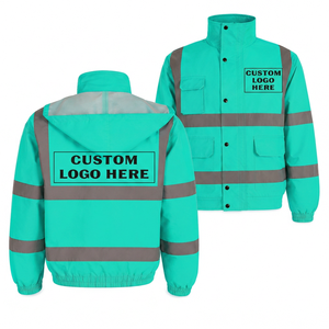 เสื้อแจ็คเก็ตทำงานสีเหลืองสะท้อนแสงแบบปรับแต่งได้ พร้อมแถบสะท้อนแสง ชุดยูนิฟอร์มนิรภัยสำหรับผู้ชาย เนื้อผ้านุ่ม ระบายอากาศได้ดี - Product Image 6