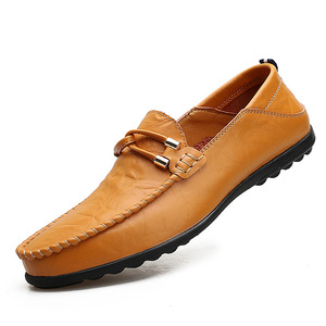 Chaussures plates en cuir décontractées pour hommes de haute qualité, <span class=keywords><strong>marque</strong></span> de mode, mocassins formels, chaussures habillées, chaussures à enfiler - Product Image 1