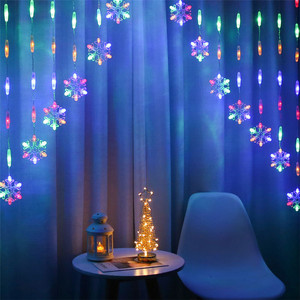 <span class=keywords><strong>Guirlande</strong></span> <span class=keywords><strong>lumineuse</strong></span> LED intérieure et extérieure en forme de flocon de neige en V inversé pour décoration de festival - Product Image 5
