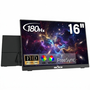 Moniteur LED portable 16 pouces FHD 1920X1200P 180Hz HDR 100 SRGB Écran brillant avec haut-parleurs intégrés pour ordinateur portable de jeu <span class=keywords><strong>Mac</strong></span> - Product Image 1