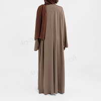 Abaya personnalisée 2026 marron taupe, robe musulmane modeste pour femmes, vêtements islamiques, style cape, kaftan, fabricant d'usine