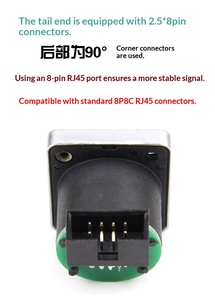 ซ็อกเก็ตเชื่อมต่อ RJ45 แบบ OEM ยี่ห้อ <span class=keywords><strong>SINGO</strong></span> สำหรับติดตั้งบนตัวถัง  ระดับการป้องกัน IP65  วัสดุโลหะผสมสังกะสี  แบบหน้าแปลน  มุมฉาก  8 ขา  สำหรับวิดีโอวอลล์  ตู้แร็คเครือข่ายอุตสาหกรรม - Product Image 4