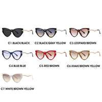 Lunettes de soleil de luxe tendance pour femmes, montures œil de chat de haute qualité, UV400, logo personnalisé, lunettes de luxe à la mode