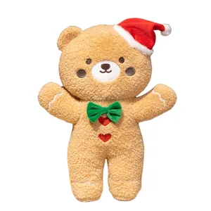 Natale pan di zenzero uomo peluche albero di natale stella Plushie cuscino decorazione per la casa giocattolo animale di peluche per bambini regali di Natale