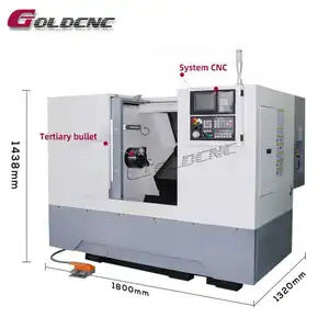 Máquina de torno cnc slant bed cnc ck500l cnc, centro de torneamento automático