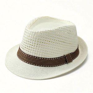 Chapeaux Panama pour Hommes en Gros en Stock – Chapeaux de Plage Respirants et Creux en Paille pour Hommes - Product Image 3