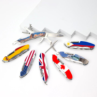 Outil multifonction en acier inoxydable personnalisé pour l'extérieur, petit couteau tactique suisse miniature, porte-clés, couteau pliant de poche, porte-clés