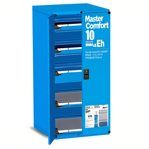 Fami Master Key Comfort C0 Eh 36X36 <b>Drawer</b> Cabinet 3 <b>Drawers</b> 714x751x1500 Mm Pure White Ral9010 <b>Tool</b> Storage - Product Image 2