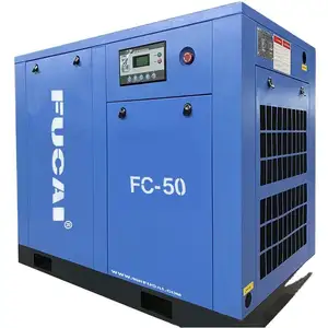 FUCAI industrial air compressor machine eco-friendly low noise 37kw 50HP VSD screw air compressor