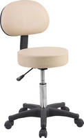Vente en gros de tabouret orthopédique tabouret de selle ergonomique à coussin en cuir violet avec roue universelle