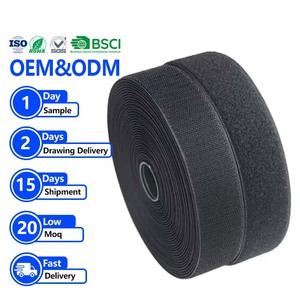 Usine en gros crochet et boucle rubans 100% Nylon crochet et boucle sangle ruban collant force industrielle - Product Image 1