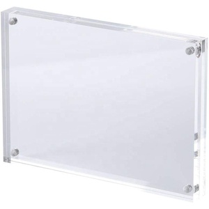 Cristal Clair Acrylique Double Face Cube En Verre Cadre <span class=keywords><strong>Photo</strong></span> Affichage Titulaire Décor 4x6 Cadre <span class=keywords><strong>Photo</strong></span> Flottant Magnétique - Product Image 4