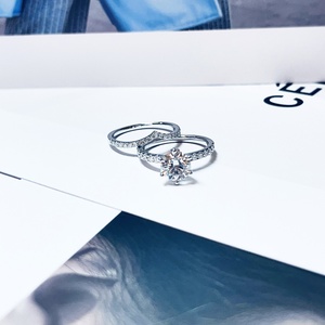 Anillo de Doble Aro de Oro Puro de 18K con Diamante Principal de 1.5ct, Certificado IGI, Diamante Cultivado en Laboratorio, para Mujeres y Hombres - Product Image 4